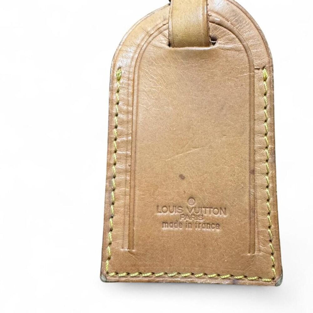Louis Vuitton Vachetta Leather Luggage Tag & Strap Replacement Keepall Auth - Picture 2 of 8